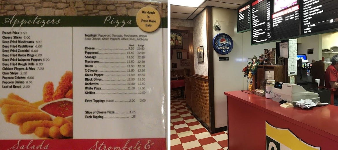 Sal's Original Italian Pizza Menu